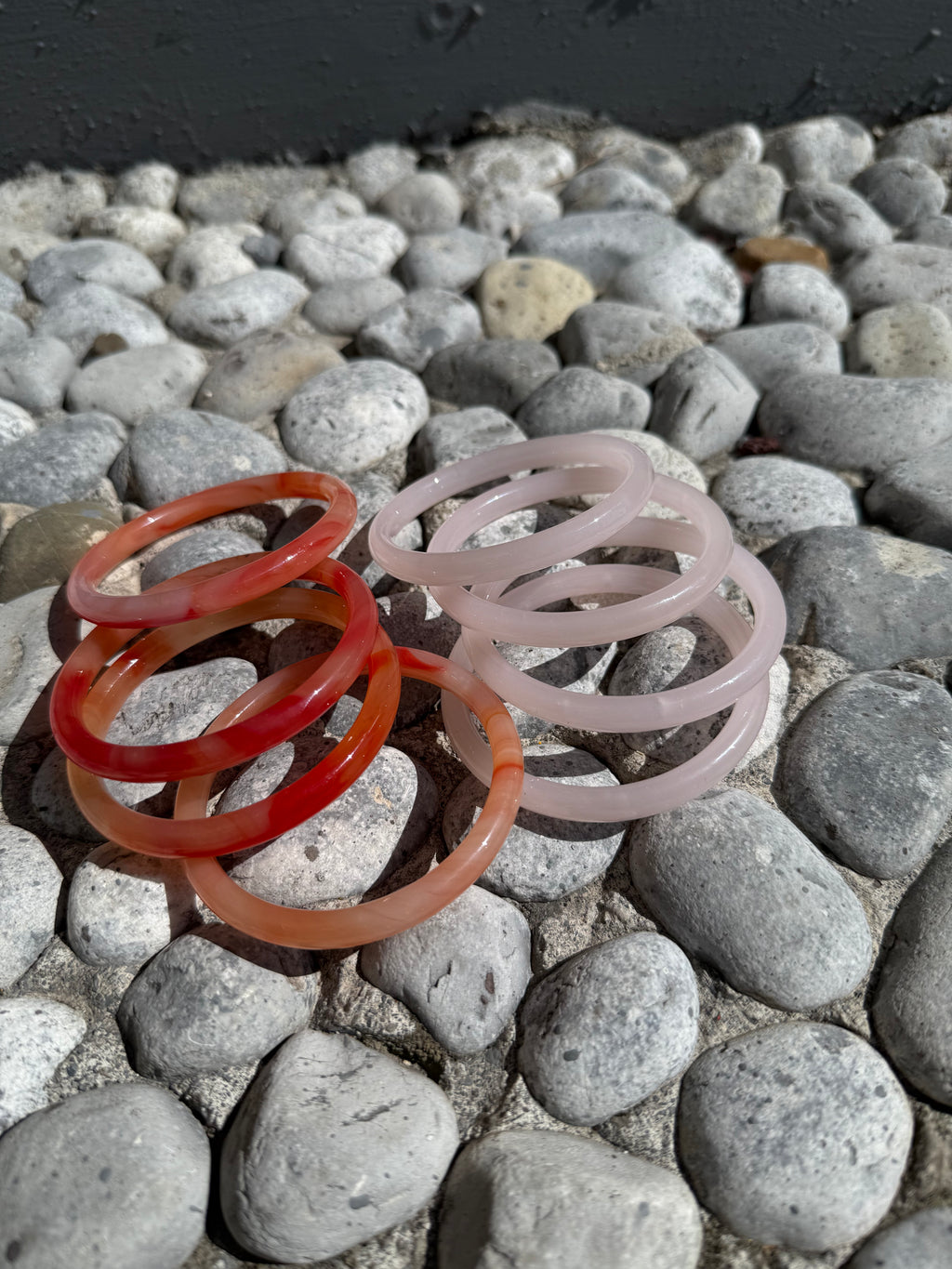 Carnelian & Rose Quartz Bangle