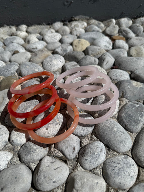 Carnelian & Rose Quartz Bangle