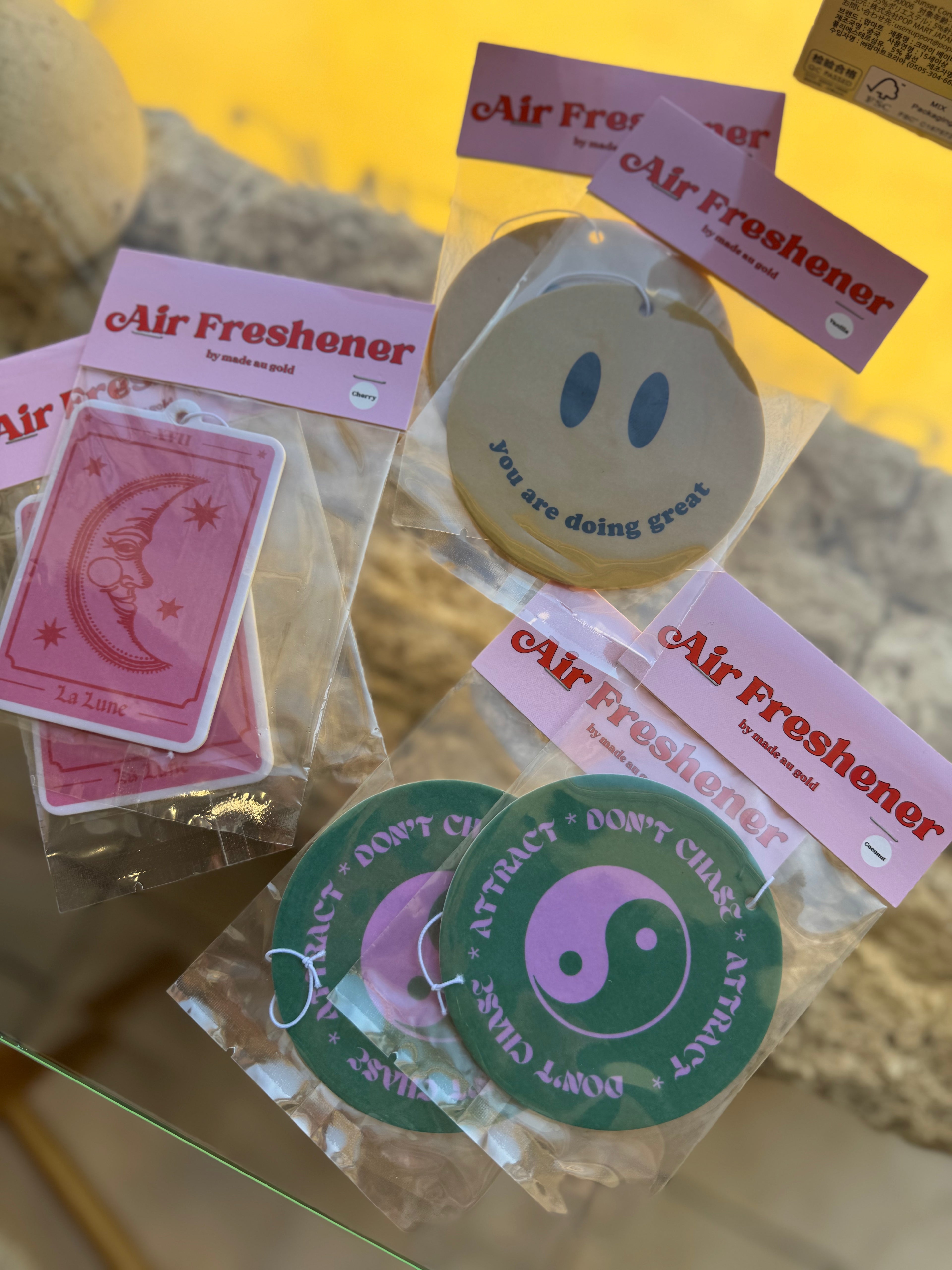 Smiley Face Car Air Freshener – Vanilla Scent